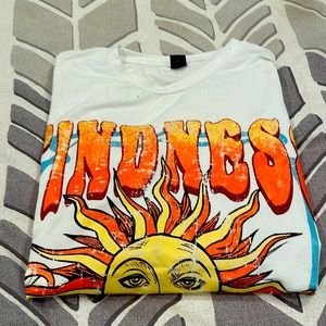 Over sized woman’s small kindness shirt